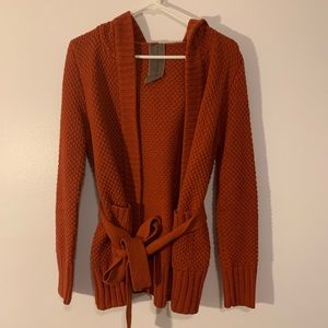 Rust Colored Tied Sweater - Moon Collection